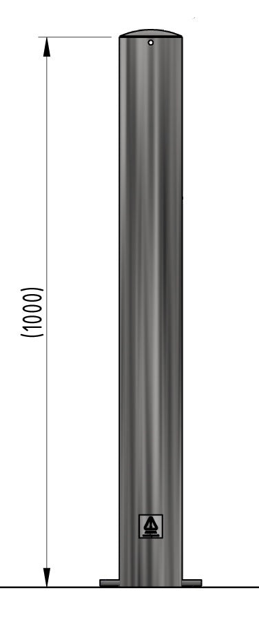 Premium Stainless Steel Round Bollard (48mm–204mm) – 1000mm Height | Fixed Traffic & Access Control Barrier