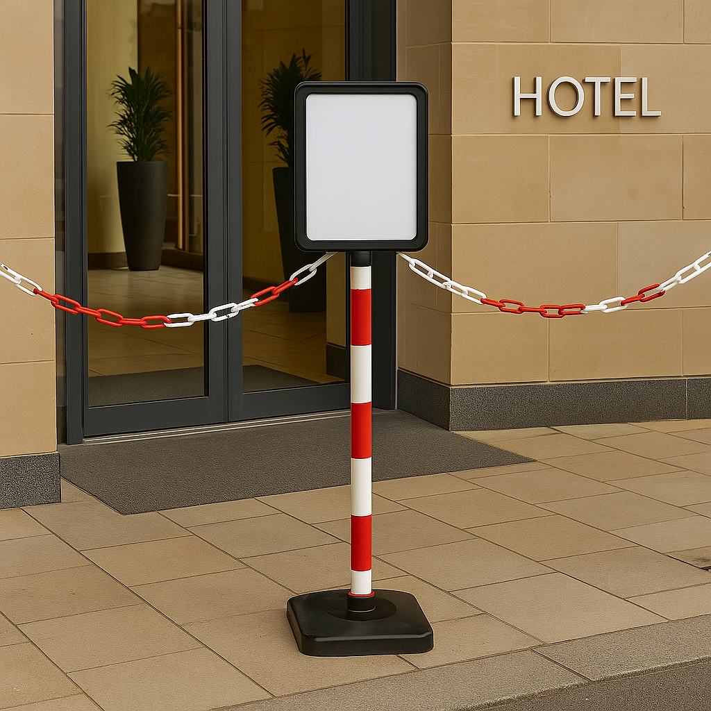 Plastic Post with A4 Sign Holder 1