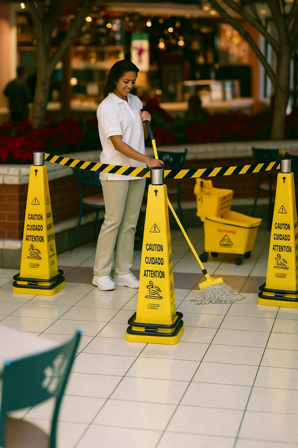Portable Barricade “Caution” Safety Cone System 2