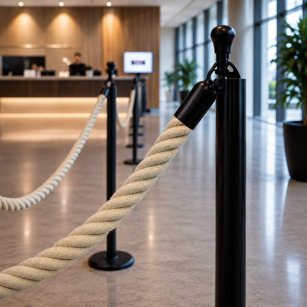 Premium Polyhemp Barrier Rope with Snap Ends for Professional Use