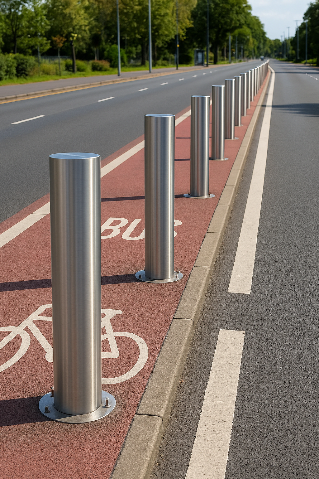 Premium Stainless Steel Bollard - 1000mm Height x 140mm Diameter 1