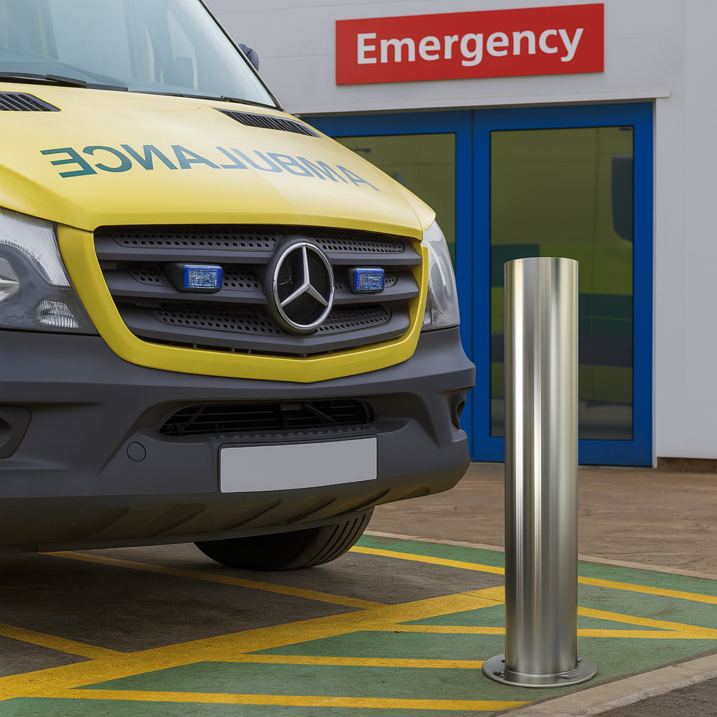 Premium Stainless Steel Bollard - 1000mm Height x 140mm Diameter 2