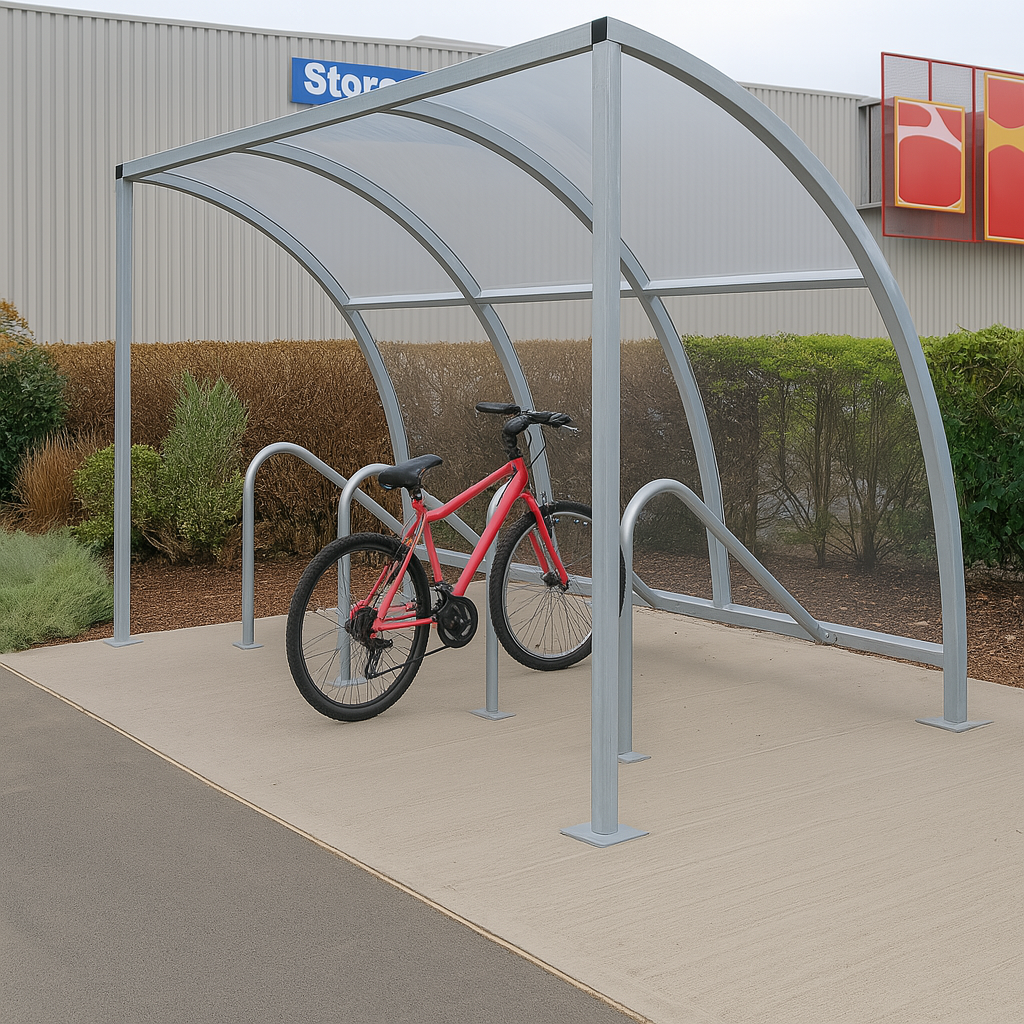 Premium VS1 Cycle Shelter – Galvanised Steel Frame with UV 1
