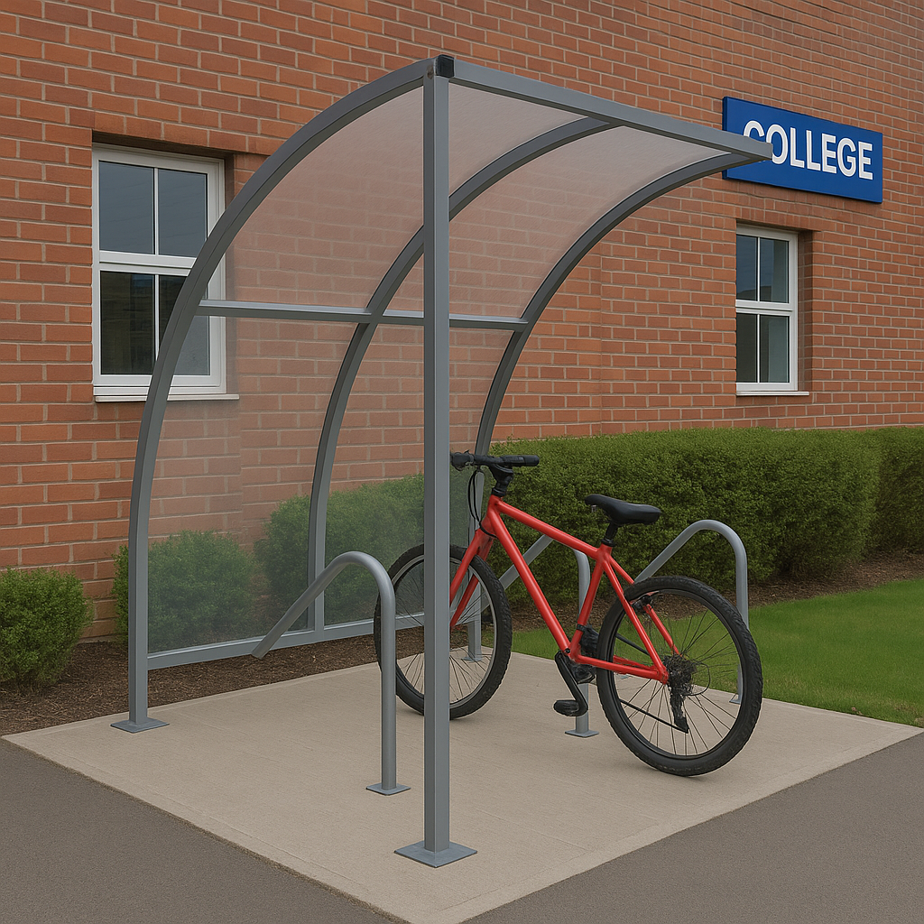 Premium VS1 Cycle Shelter – Galvanised Steel Frame with UV 2
