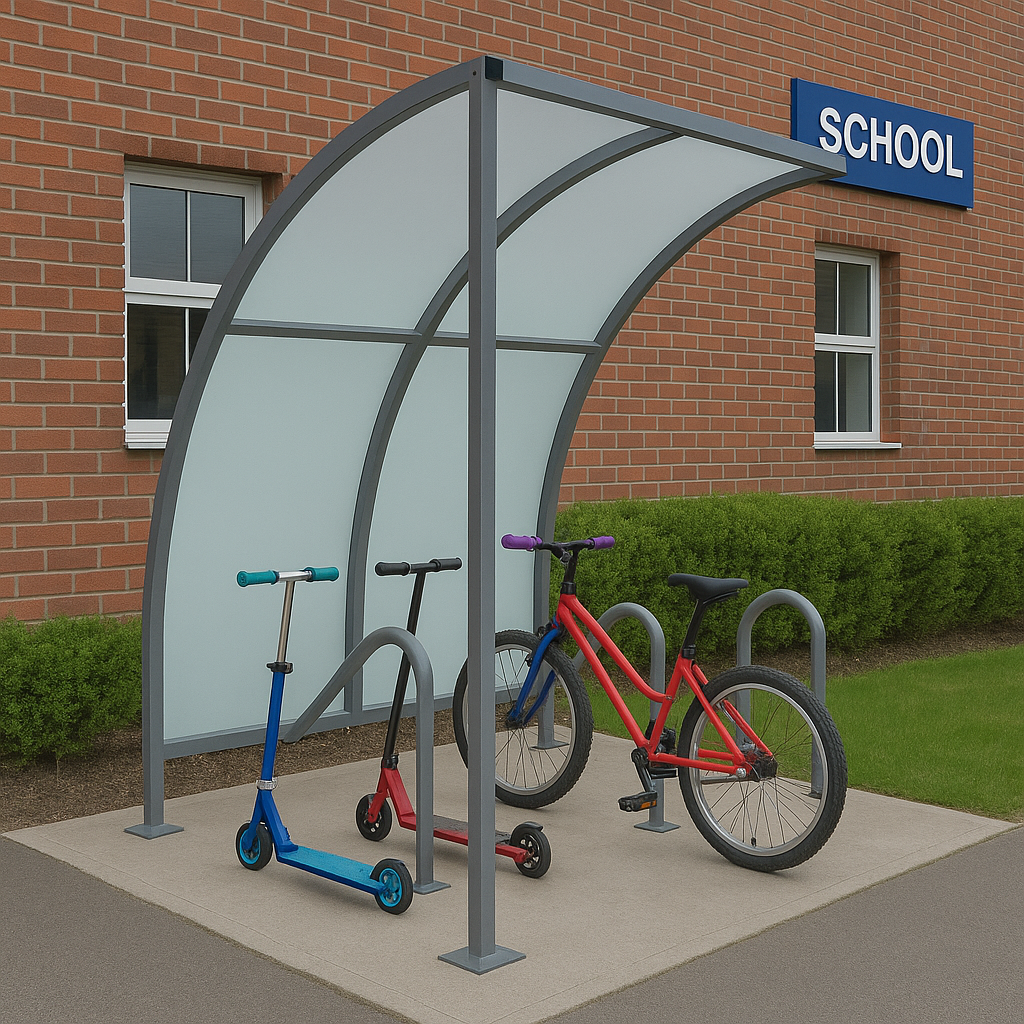 Premium VS1 Cycle Shelter – Galvanised Steel Frame with UV 3