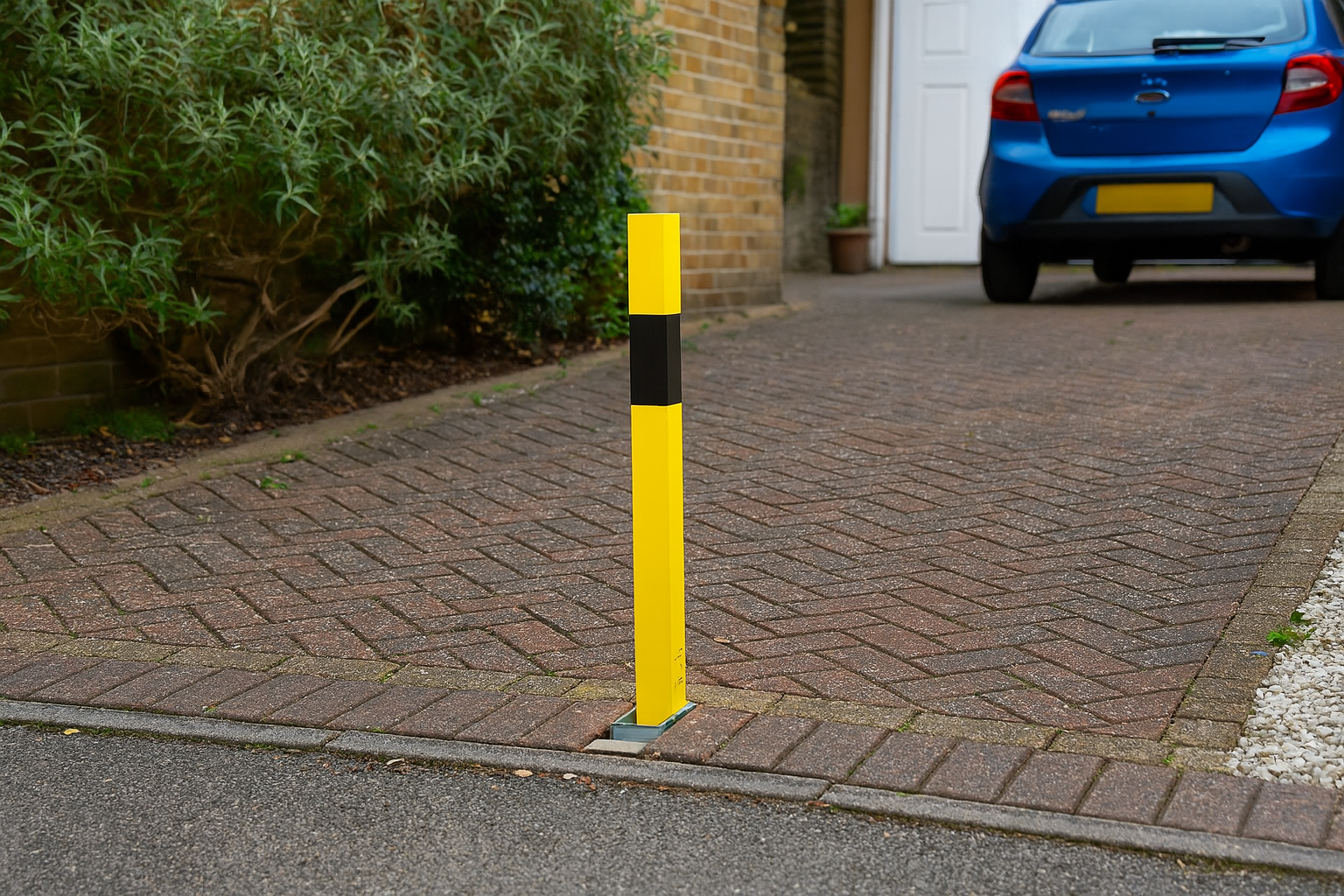 Removable Parking Security Post with Heavy-Duty Combination Padlock 1