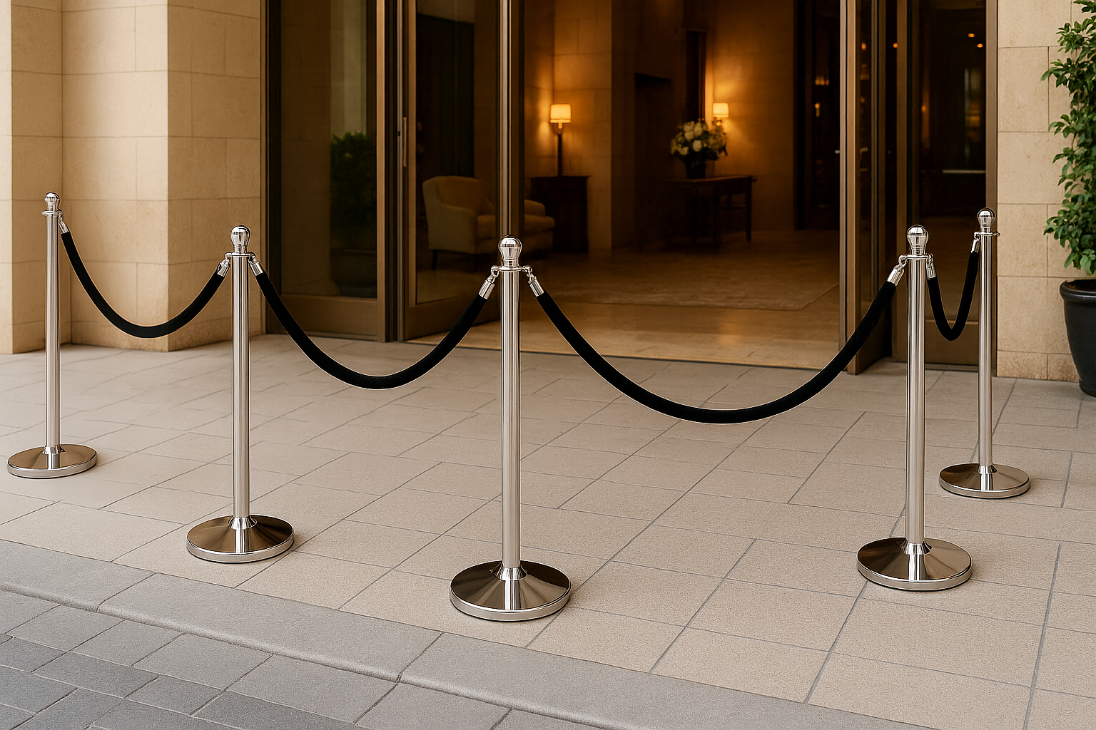 RopeMaster Queue Barrier – Professional-Grade Rope Post with Multiple Finish Options 1
