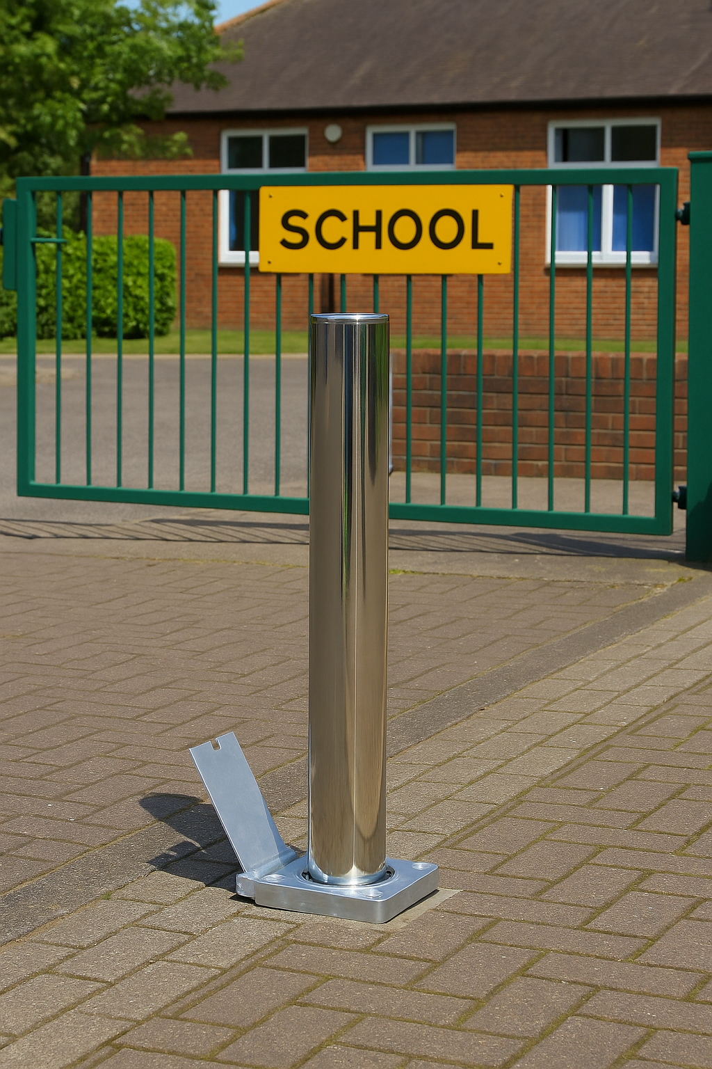 Stainless Steel Telescopic Security Post with Integral Lock 3