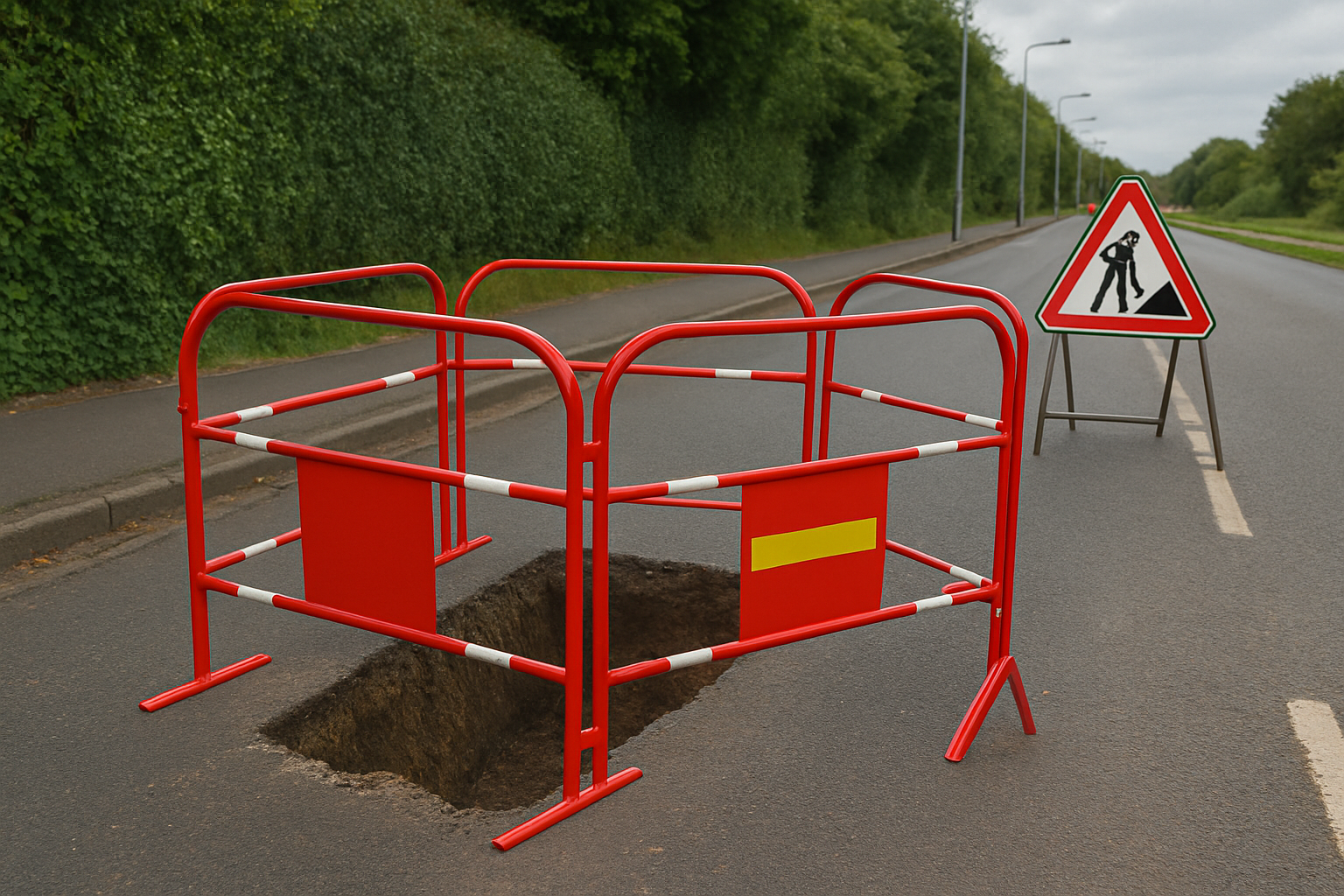 Steel Site Safety Barrier Economical, Reflective, and Easy2