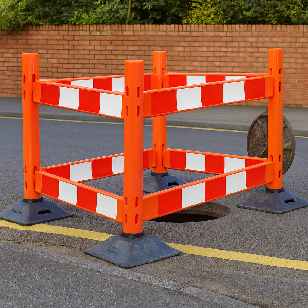 TRAFFIC-LINE HDPE Barrier Board – 2 m Plank, Red/White Reflective 2