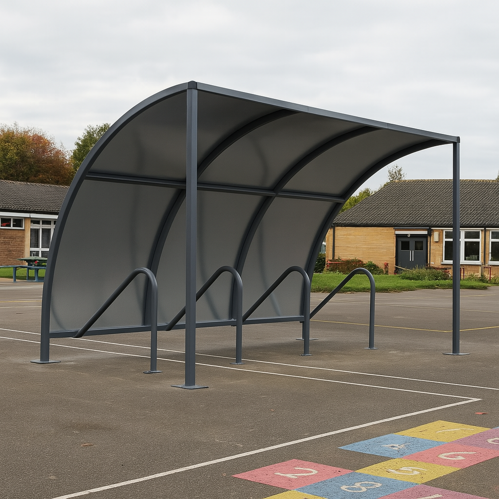VS1 Modular Cycle Shelter – Galvanised Steel Roof 1