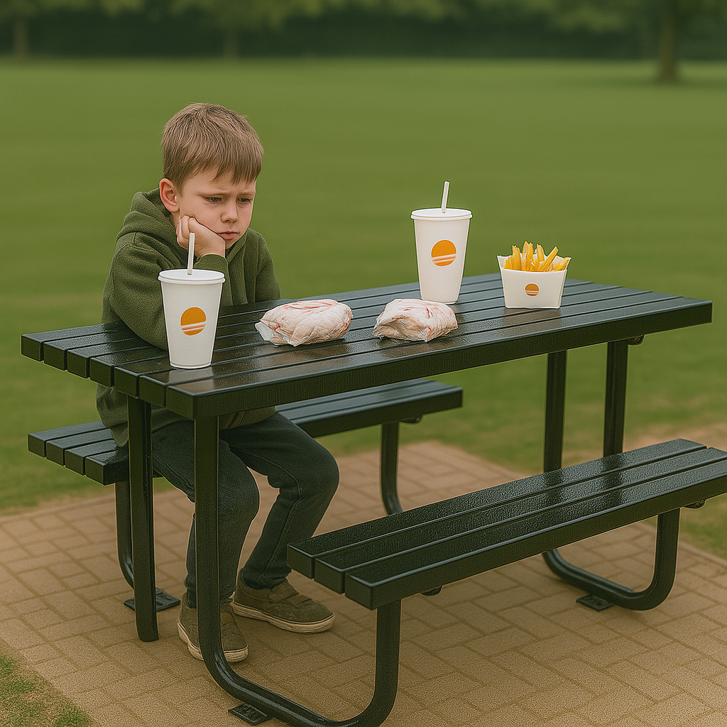 Vantrex 1800mm Galvanised Steel Picnic Table 2