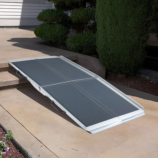 Heavy-Duty 6-9 ft Multi-Fold Vehicle Wheelchair Ramp — Ultra-Strong, Compact & Easy-Store Access Aid
