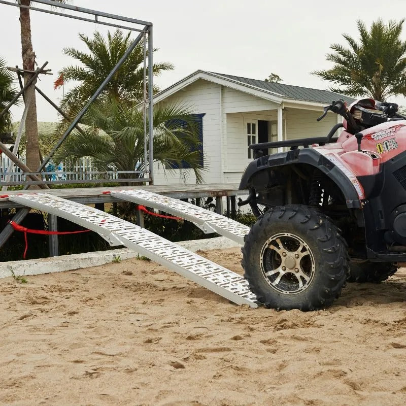 Heavy-Duty Dual-Support Loading Ramp – 2200 mm × 285 mm | Superior Stability for ATVs, Motorcycles & Off-Road Use