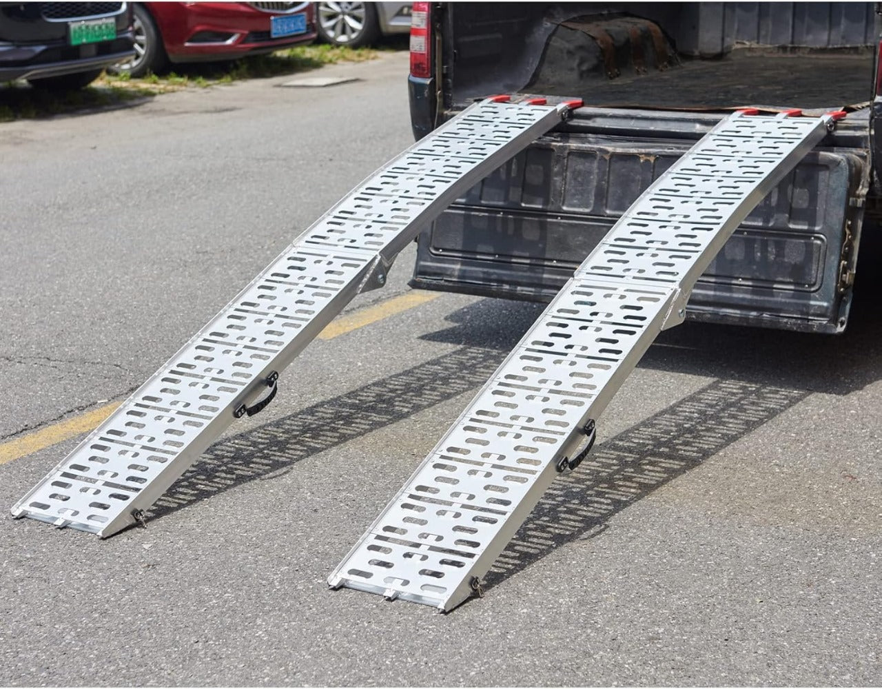 Heavy-Duty Dual-Support Loading Ramp – 2200 mm × 285 mm | Superior Stability for ATVs, Motorcycles & Off-Road Use