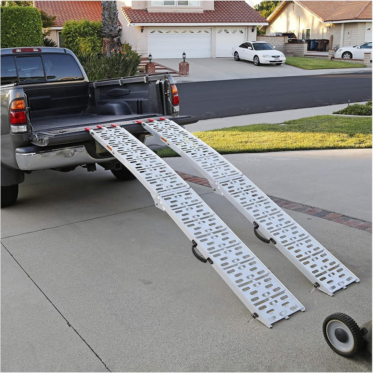 Heavy-Duty Dual-Support Loading Ramp – 2200 mm × 285 mm | Superior Stability for ATVs, Motorcycles & Off-Road Use