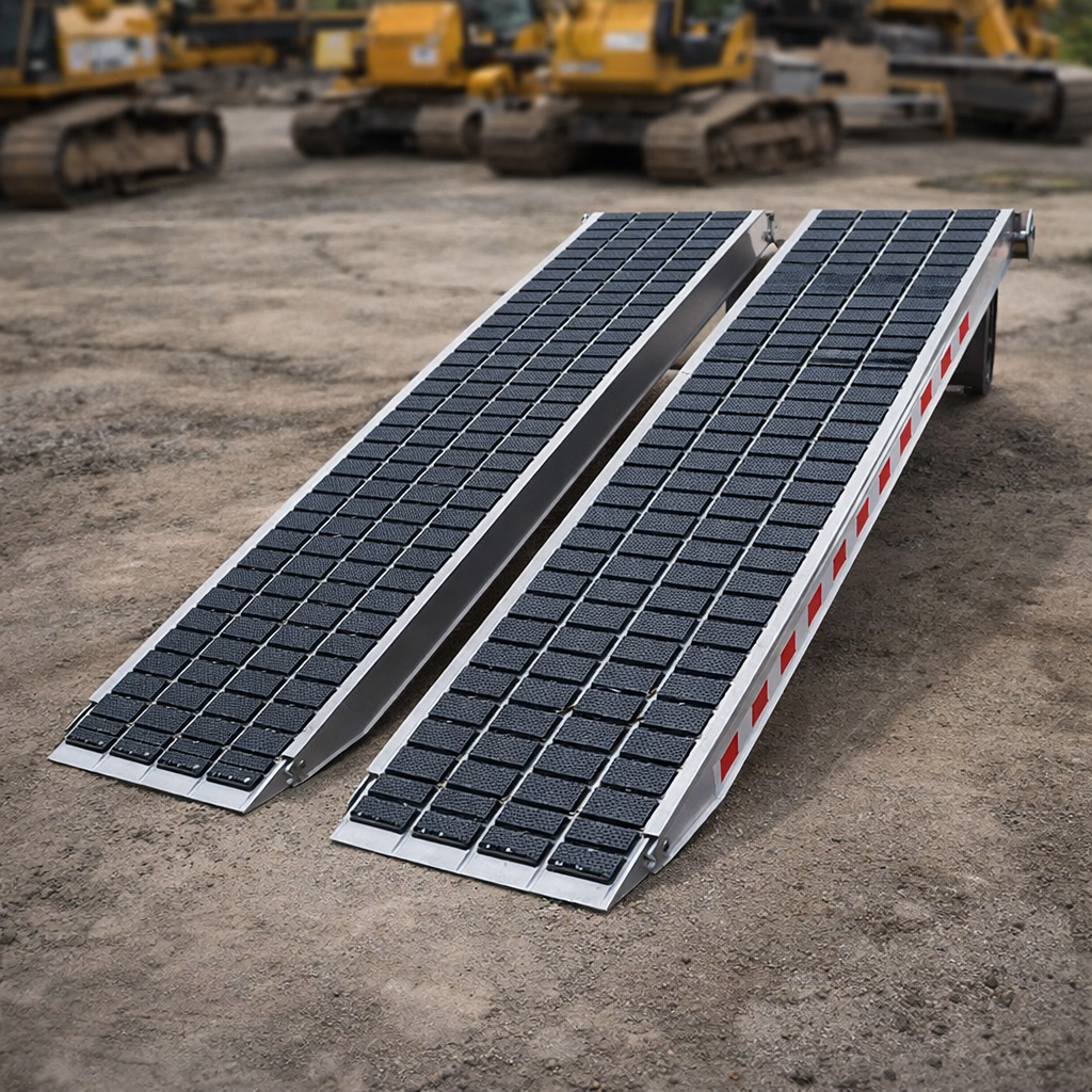 Industrial Grade Ramps – 3500mm x 720mm – 19,149kg Capacity – Steel Tracks
