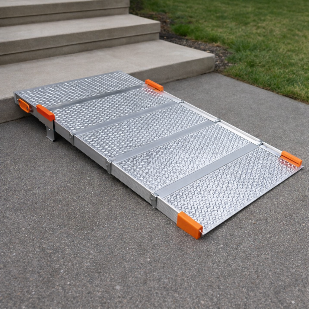 Mini Ramp Platform – Galvanised Steel – 300kg Capacity – Threshold Access