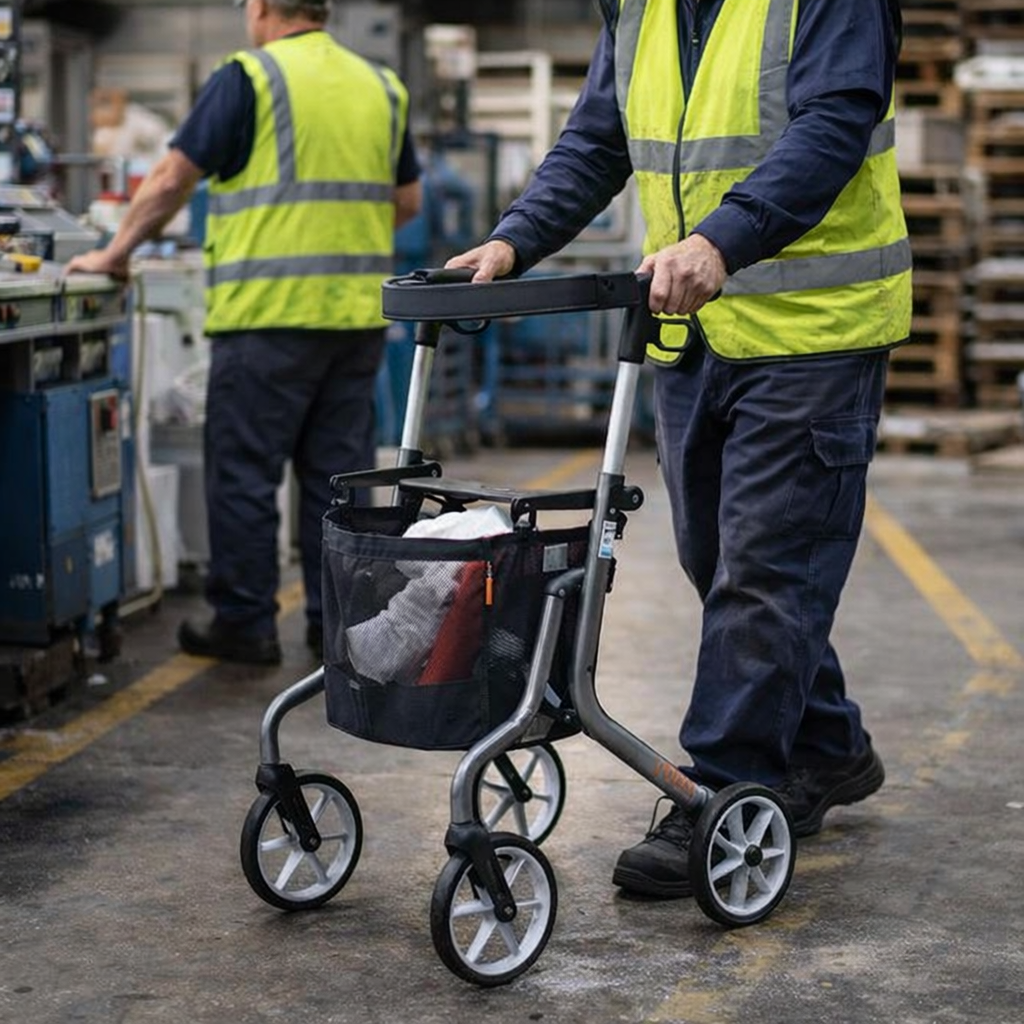 Rollator Walker – White – Lightweight 5.4kg – Mobility Aid