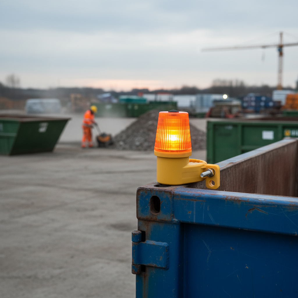 Premium Battery Powered Skip Light with Amber Lens for Nighttime Safety Compliance