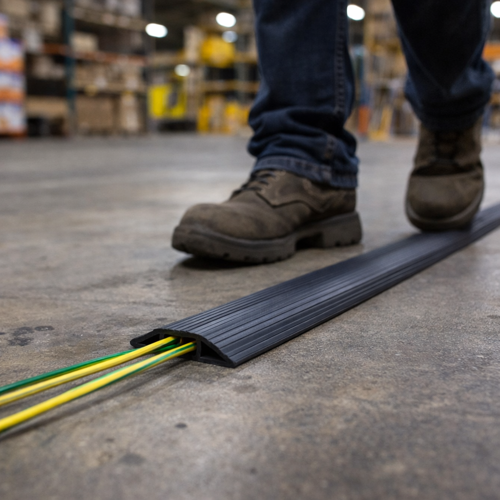 Floor Cable Protector – Channel Size 20mm x 10mm – Industrial Grade