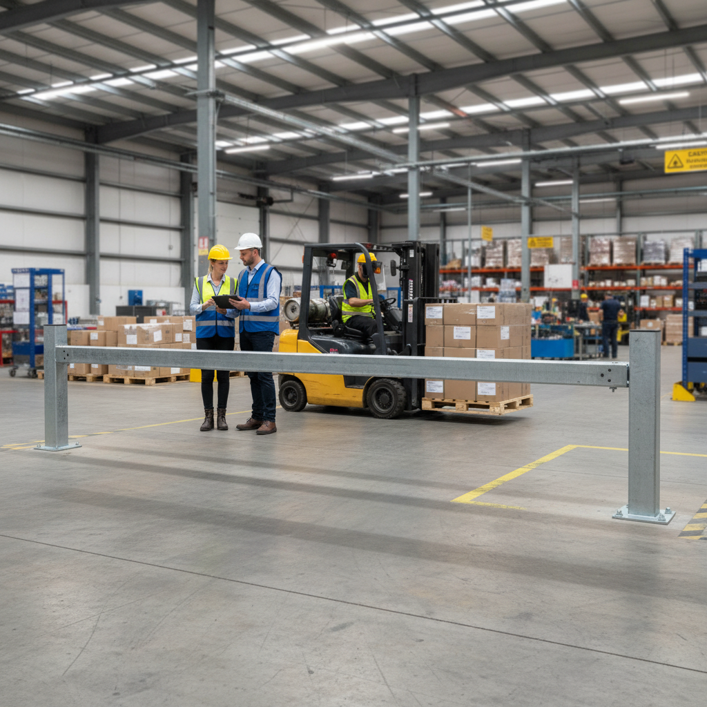 Premium Heavy Duty Open Box Beam Barrier Rail 4.8m - Galvanised Steel for Industrial and Commercial Protection - Detail View