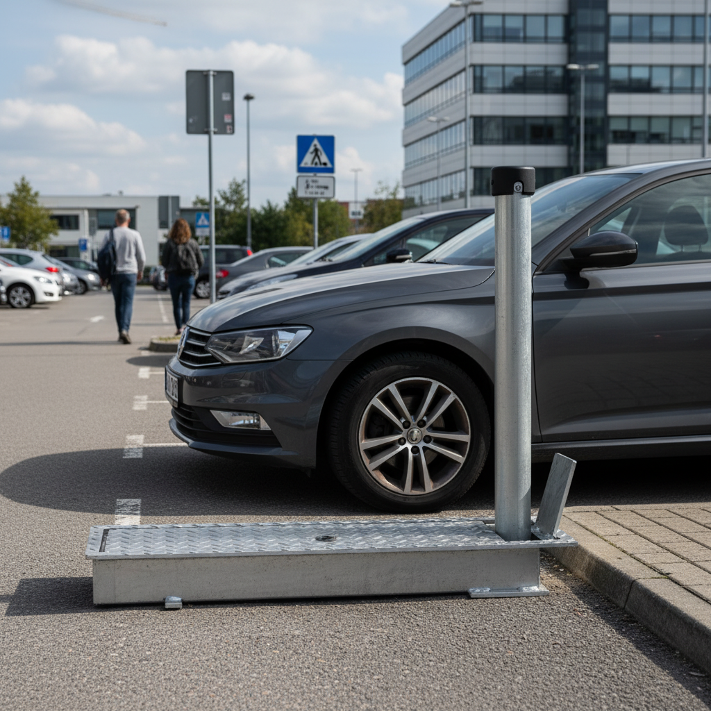Premium Flush Fold Parking Post 660mm x 60mm - High-Performance Safety Solution for Parking Areas