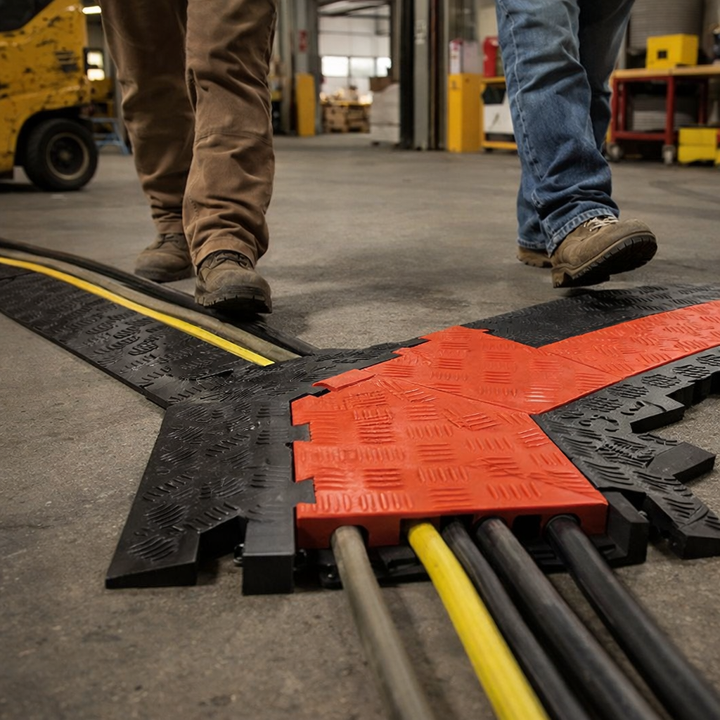 Cable Protector – 5 Channel – 45° Right Turn – Industrial Use