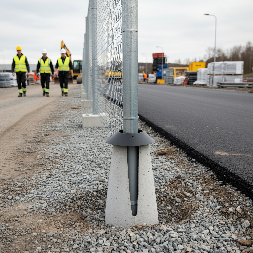 Premium Concrete Foundation for Post with Ø60 mm Diameter and 500 mm Height for Stable Installation
