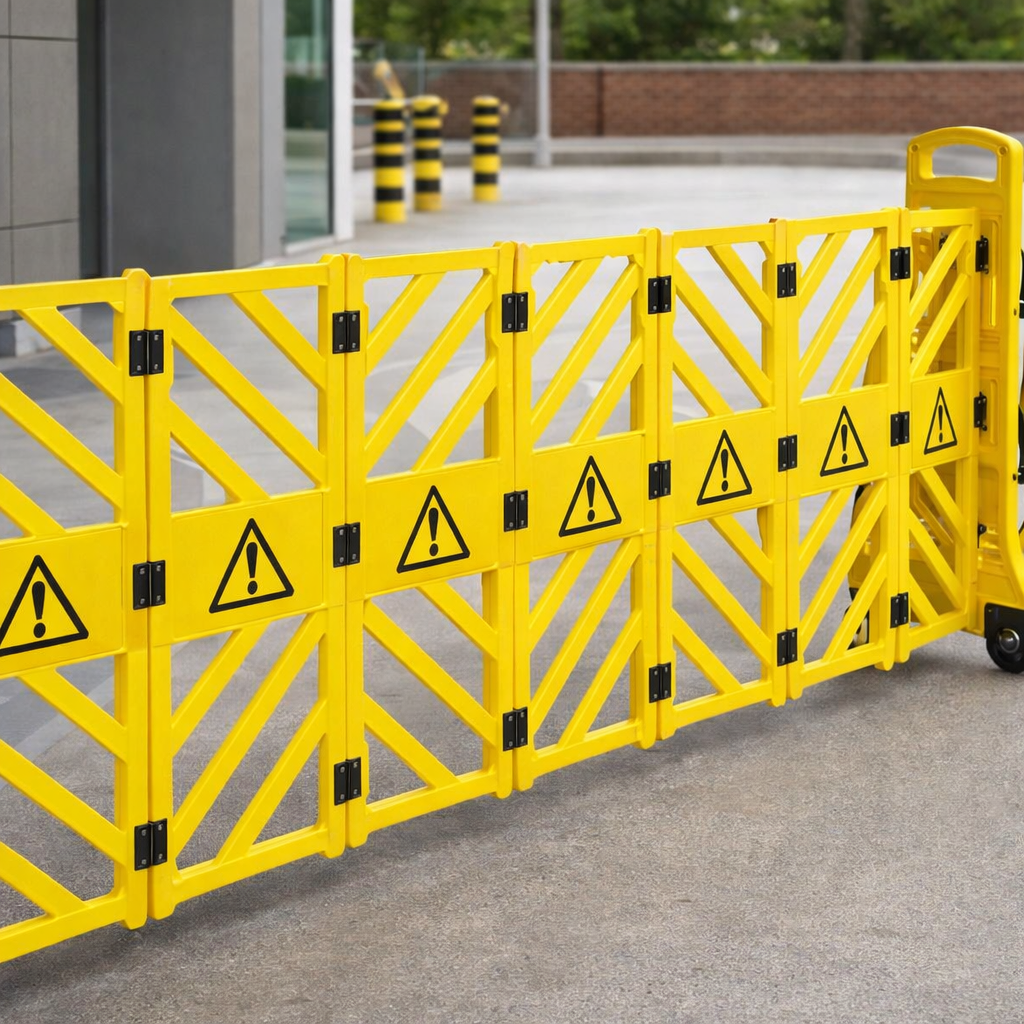 Expandable Barrier on Wheels – Yellow – 3.85m Length – Commercial Use