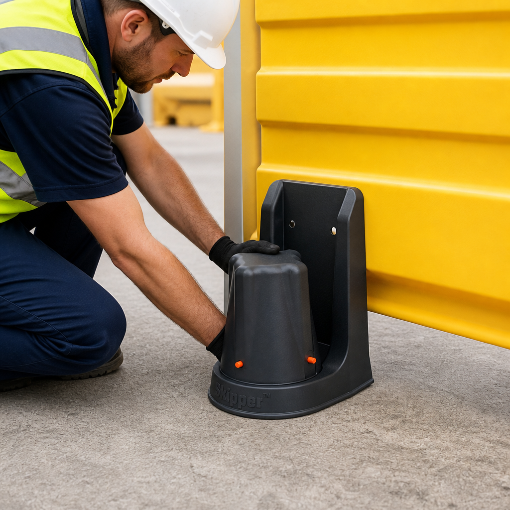 High Impact Polypropylene Barrier Wall Unit Support Bracket for Safety Applications