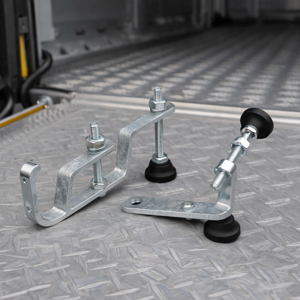 Support Brackets and Feet – Black – Folding Van Ramp