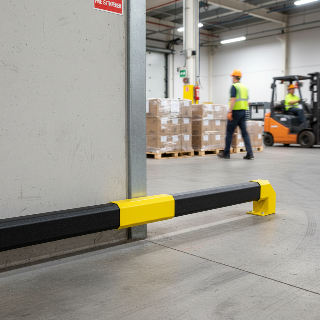 Premium Internal Corner for Heavy Duty Impact Guard Rail System - Powder-Coated Steel, Yellow Finish for... | Barriers Co