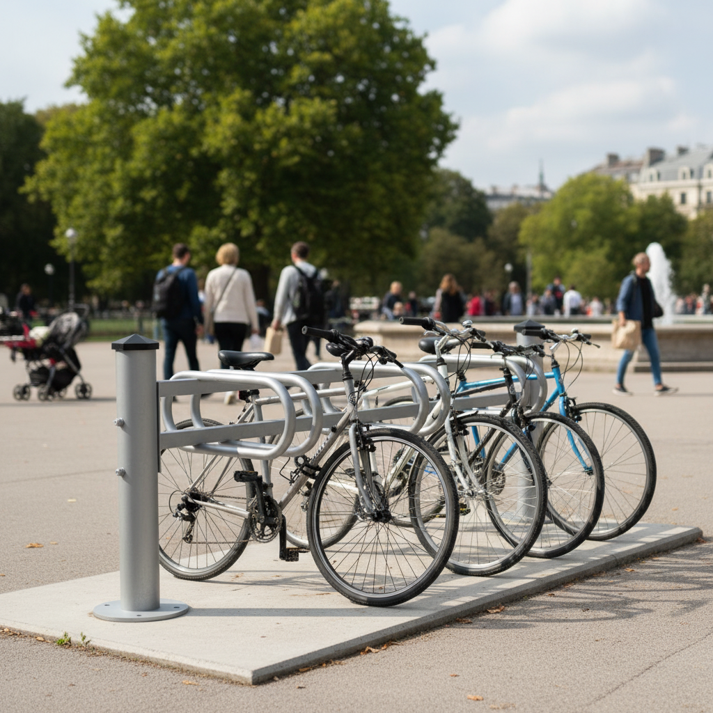 Premium Single Direction Bicycle Rack - Heavy Duty Galvanised Steel with Modular Design for 3 or 6 Bikes | Barriers Co