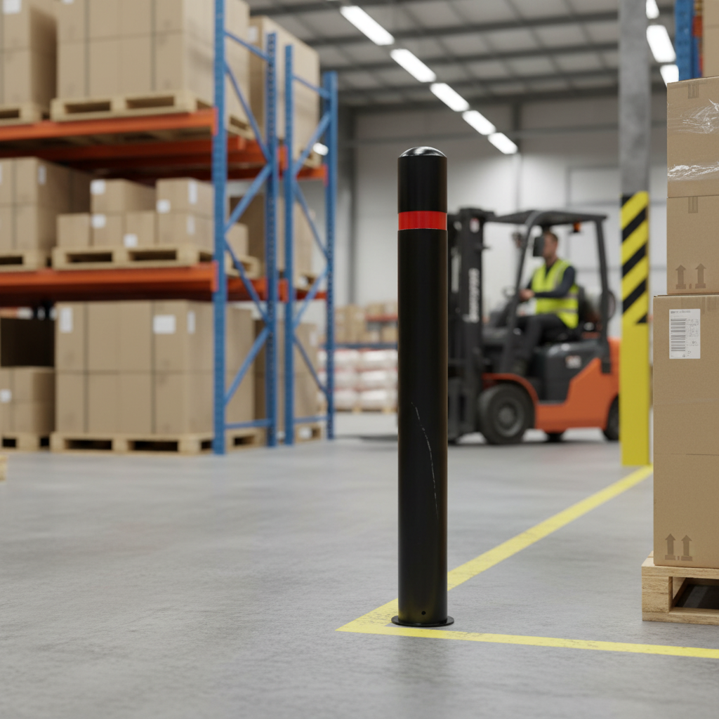 Premium Heavy Duty Polyurethane Bollard for Vehicle Impact Protection with Self-Finished Colour and Easy Installation