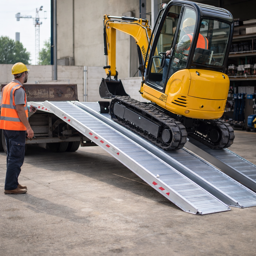 Aluminium Loading Ramps – 4500x480mm – 3325kg Capacity – Industrial Use