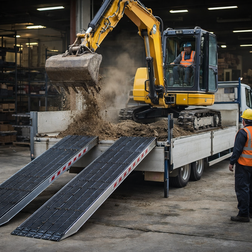 Steel Track Ramps – 4500mm Length – 7659kg Capacity – Industrial Use