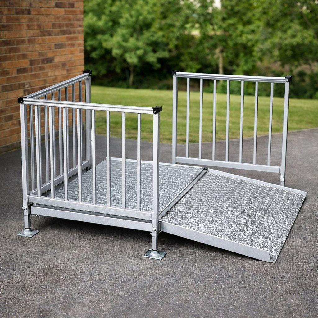 Modular Wheelchair Ramp Kit – 1080mm x 1000mm – Steel – Indoor/Outdoor