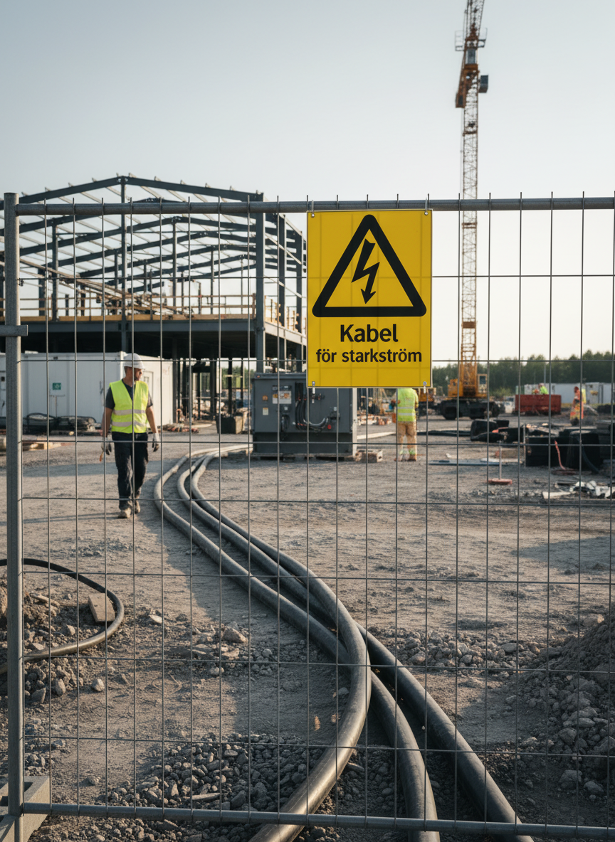 Premium Warning Sign for High Voltage Cables - Durable PVC, Magnet, and Aluminum Options Available
