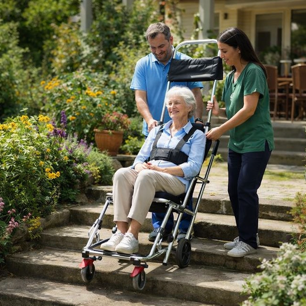 Evacuation Chair – White – 180kg Capacity – Emergency Use