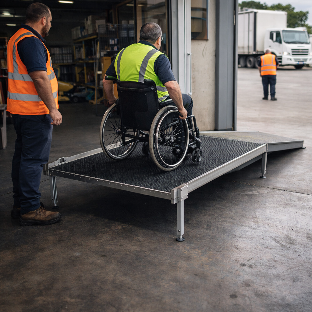 Aluminium Modular Ramp Kit – 1300mm x 2500mm – Platform Without Handrails – Wheelchair Access