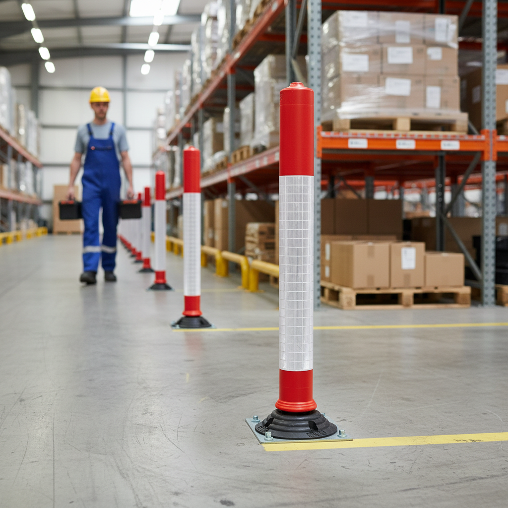 Premium Heavy Duty Delineator Marker Post - 75cm & 100cm with Reflective Sleeve for Enhanced Visibility