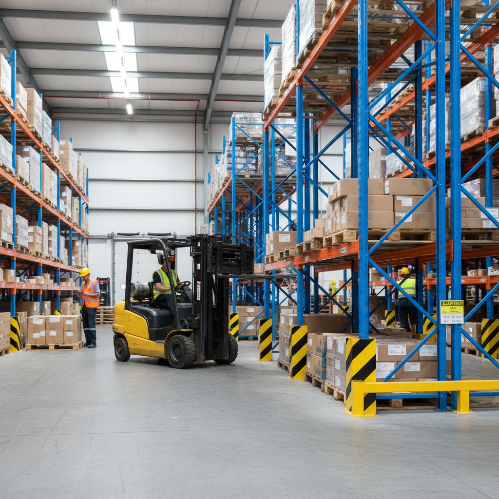 Premium U-Shape Pallet Racking Protector Crash Guard with Reinforced Edges for Enhanced Safety and Visibility