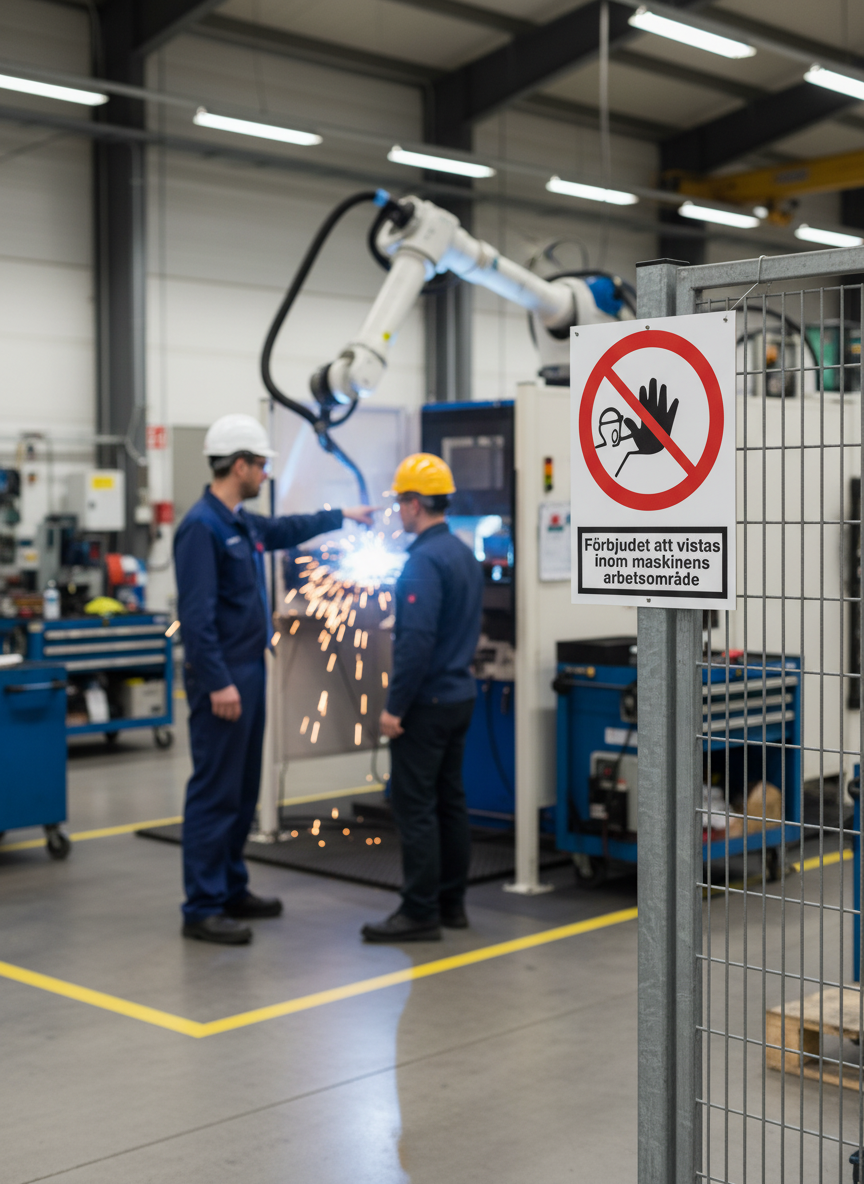 Premium Safety Sign - Prohibition to Enter Machinery Work Area, Multiple Sizes and Materials for Clear Identification
