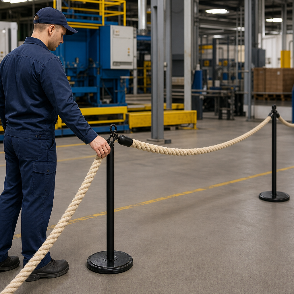 Premium Polyhemp Barrier Rope with Snap Ends for Professional Use