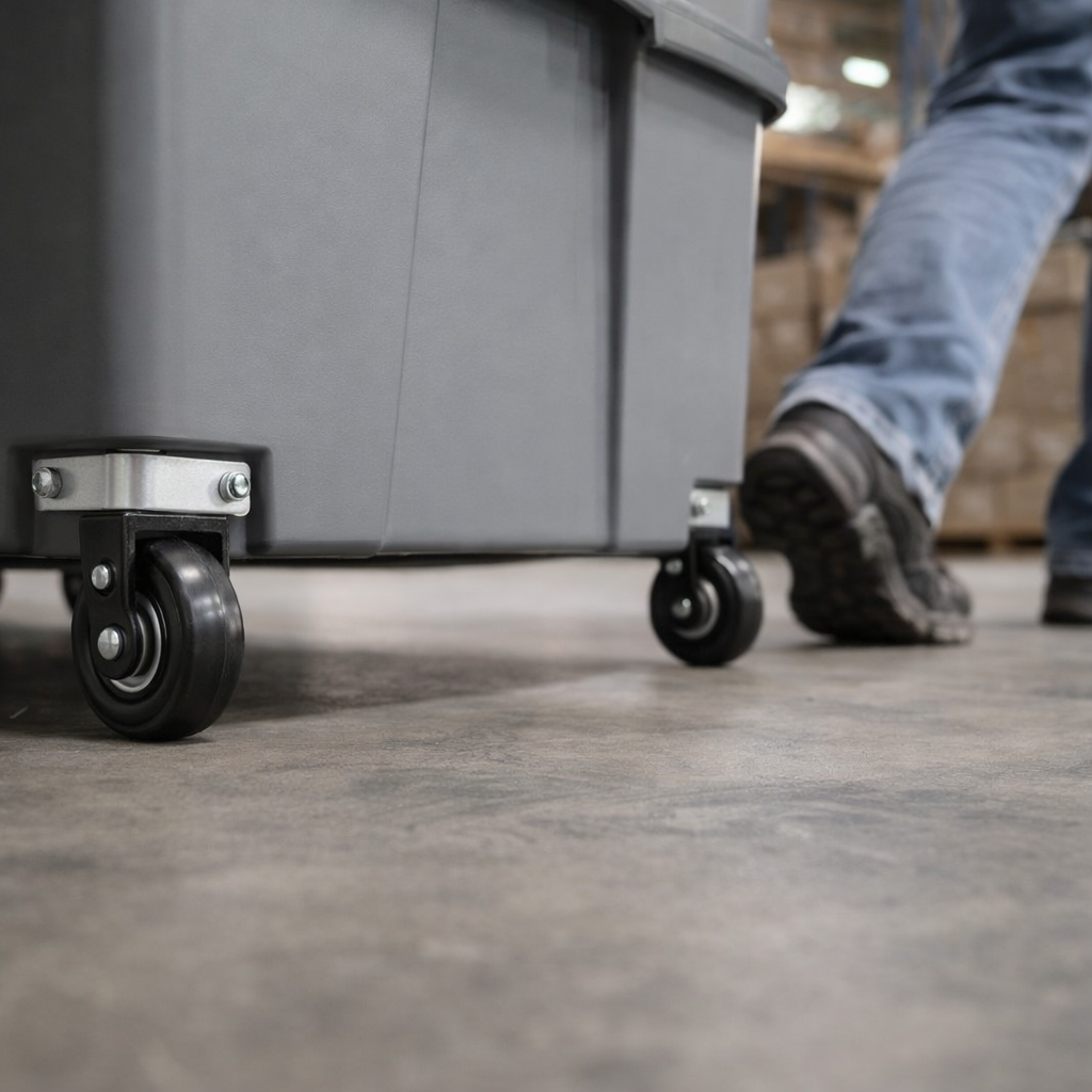 Set of Three Wheels – Black – Easy Manoeuvre – Commercial Use