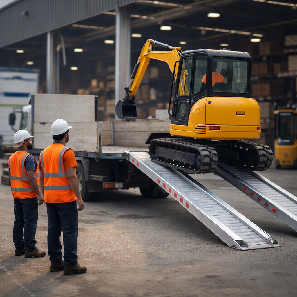 Aluminium Loading Ramps – 2500mm x 550mm – 18000kg Capacity – Industrial Use