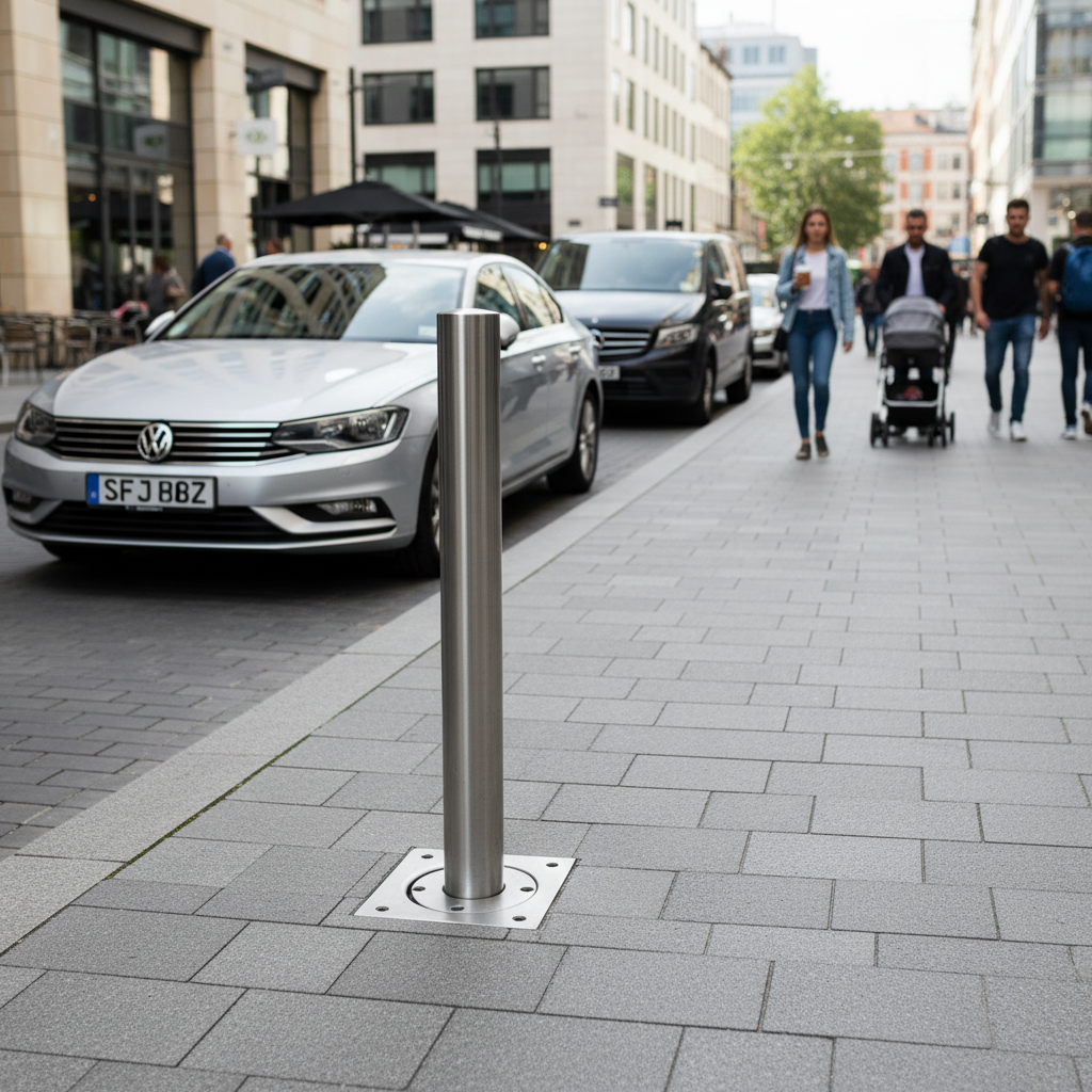 Premium Removable Stainless Steel Bollard 1000mm for Vehicle Access Control in High-Traffic Areas
