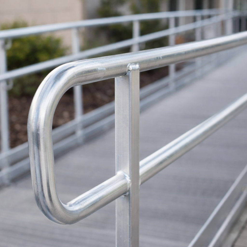 Handrail System – Aluminium – Outdoor Use – Wheelchair Ramp