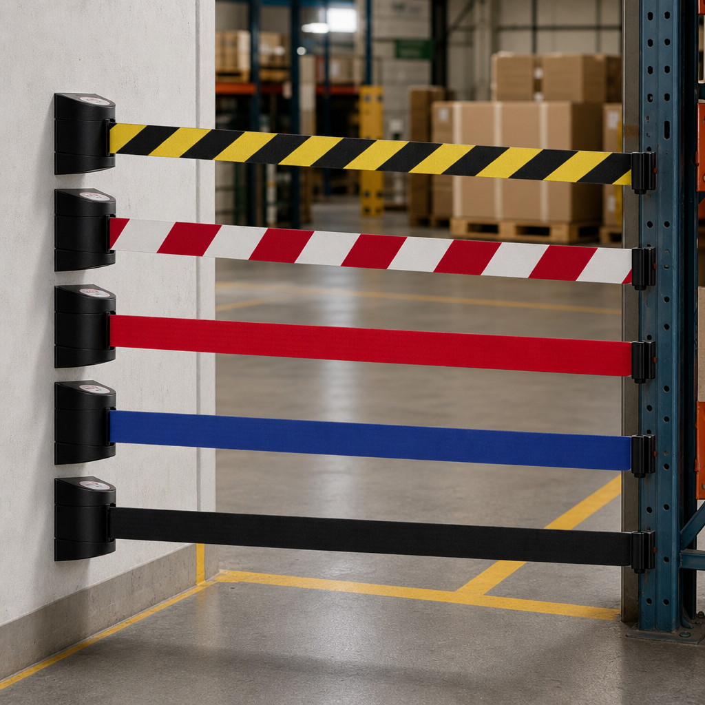 Wall Mount Belt Barrier with 4.5m Belt for Crowd Control